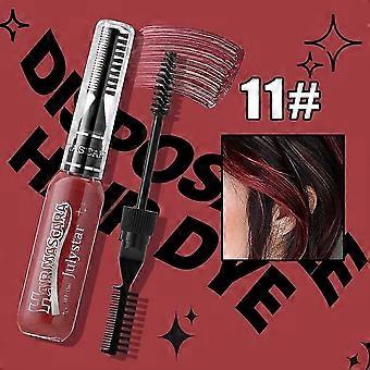 Disposable double hair dye, color highlight dye, multi-purpose eyelash and eyebrow hair dye, cos party stage makeup dye comb