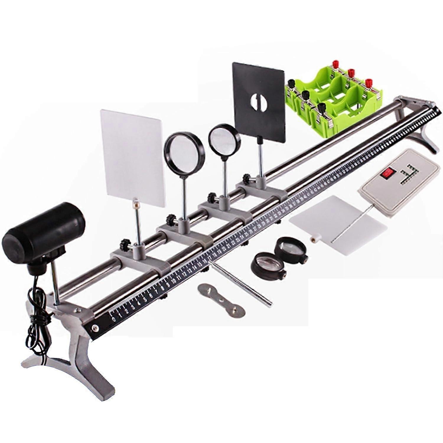 Optical Bench for Measuring Focal Length with Metal Base Physics Lab Equipment