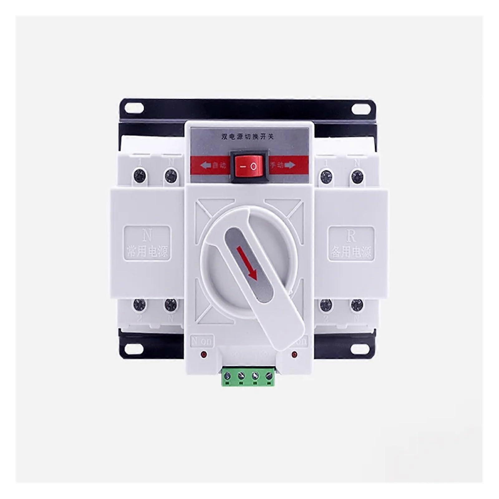 2P 63A Automatic Transfer Switch 220V MCB Type Dual Power Control for Continuous Power Supply 50/60Hz