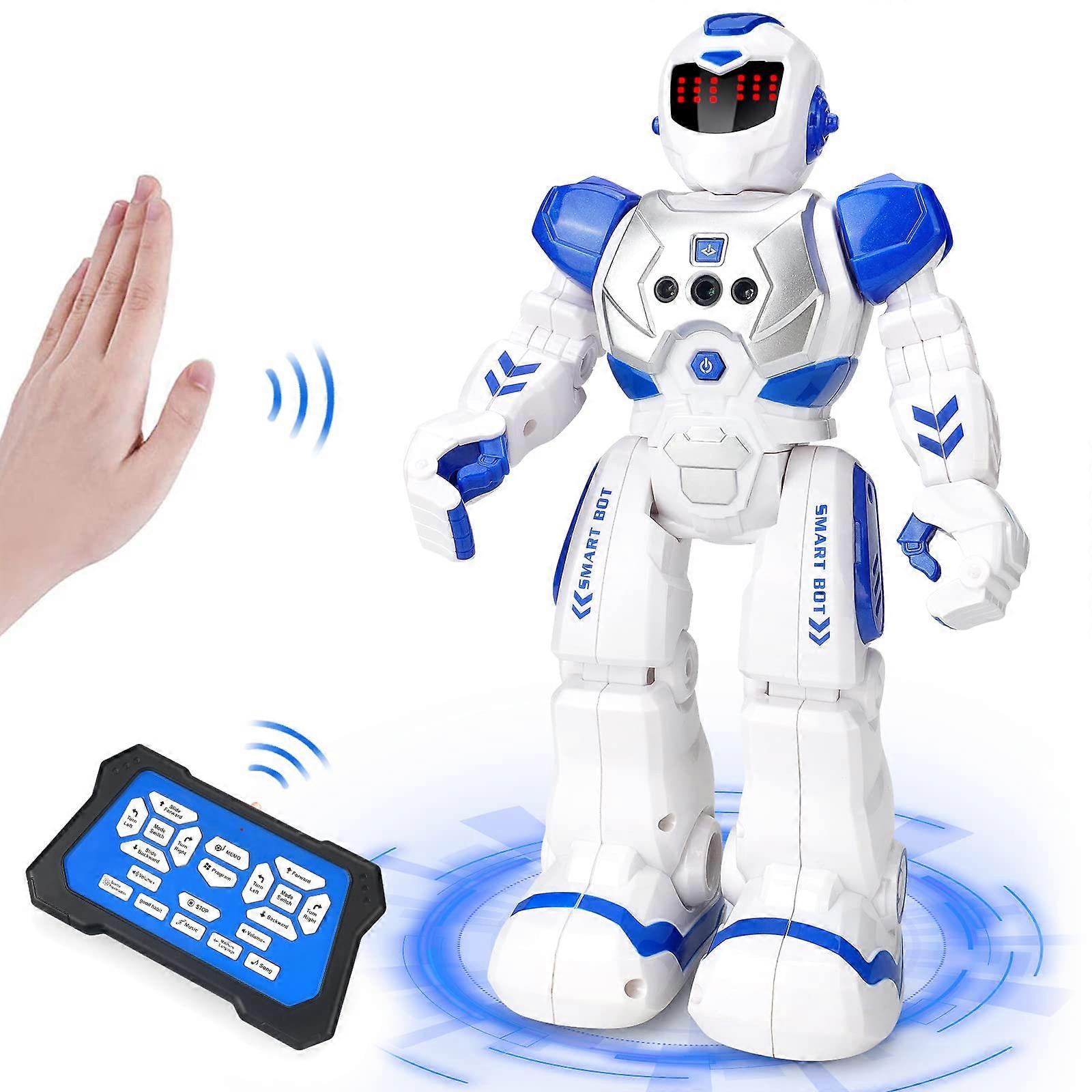 Remote Control Robot for Kids with LED Lights, Programmable Gesture Sensing Singing Dancing Toy