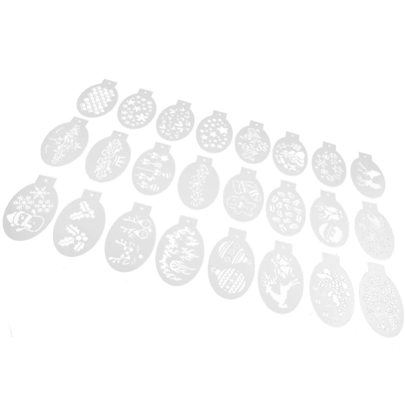 Face Paint Template Pet for Face Painting Use 24Pcs Silver Makeup Stencils