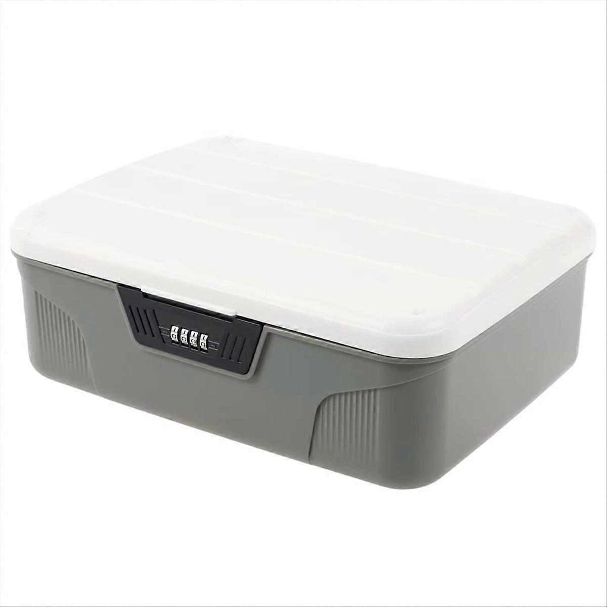 Lockable Container Plastic Lockable Box 4 Digit Password Organizer High Security Lockable Bin Sturdy
