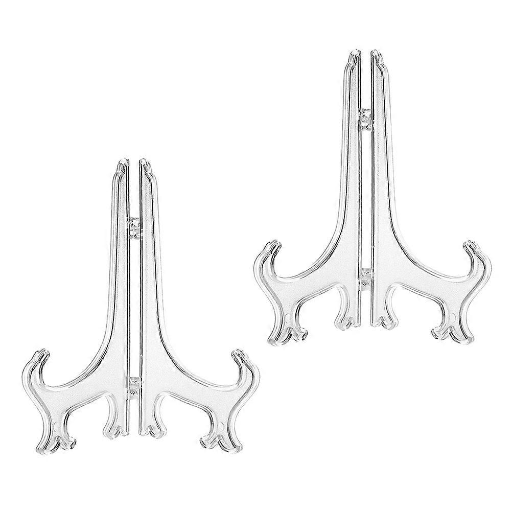 Plastic Plate Display Stand for Holding 10Pcs Transparent Desktop Dish Rack