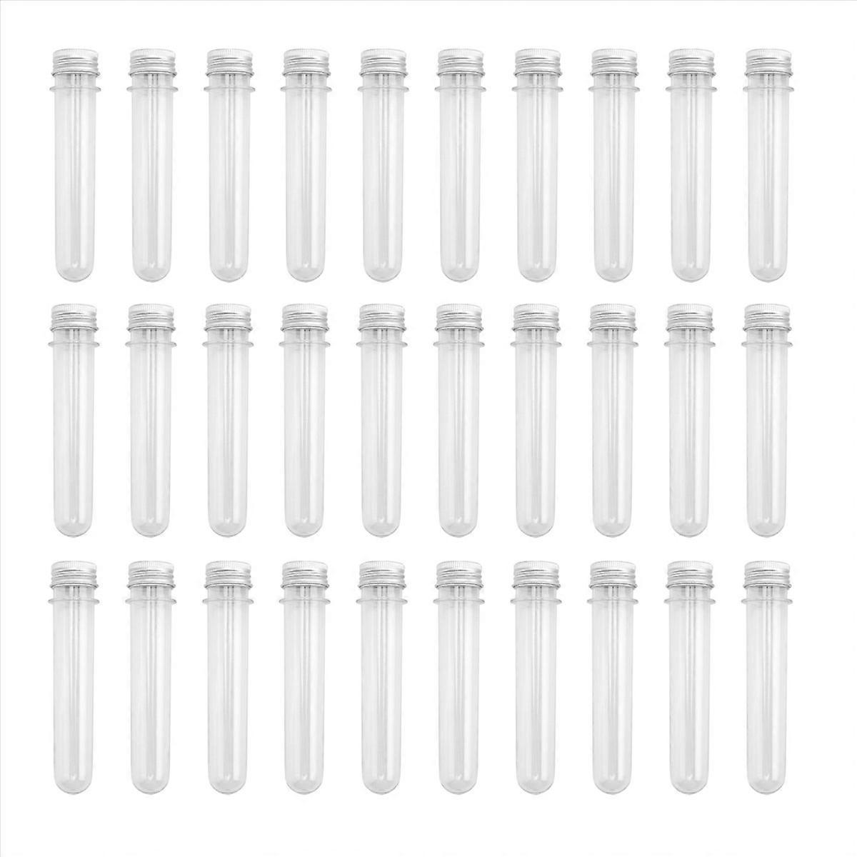 30 PCS 45Ml Plastic Test Tubes with Lids Transparent Tubes Set