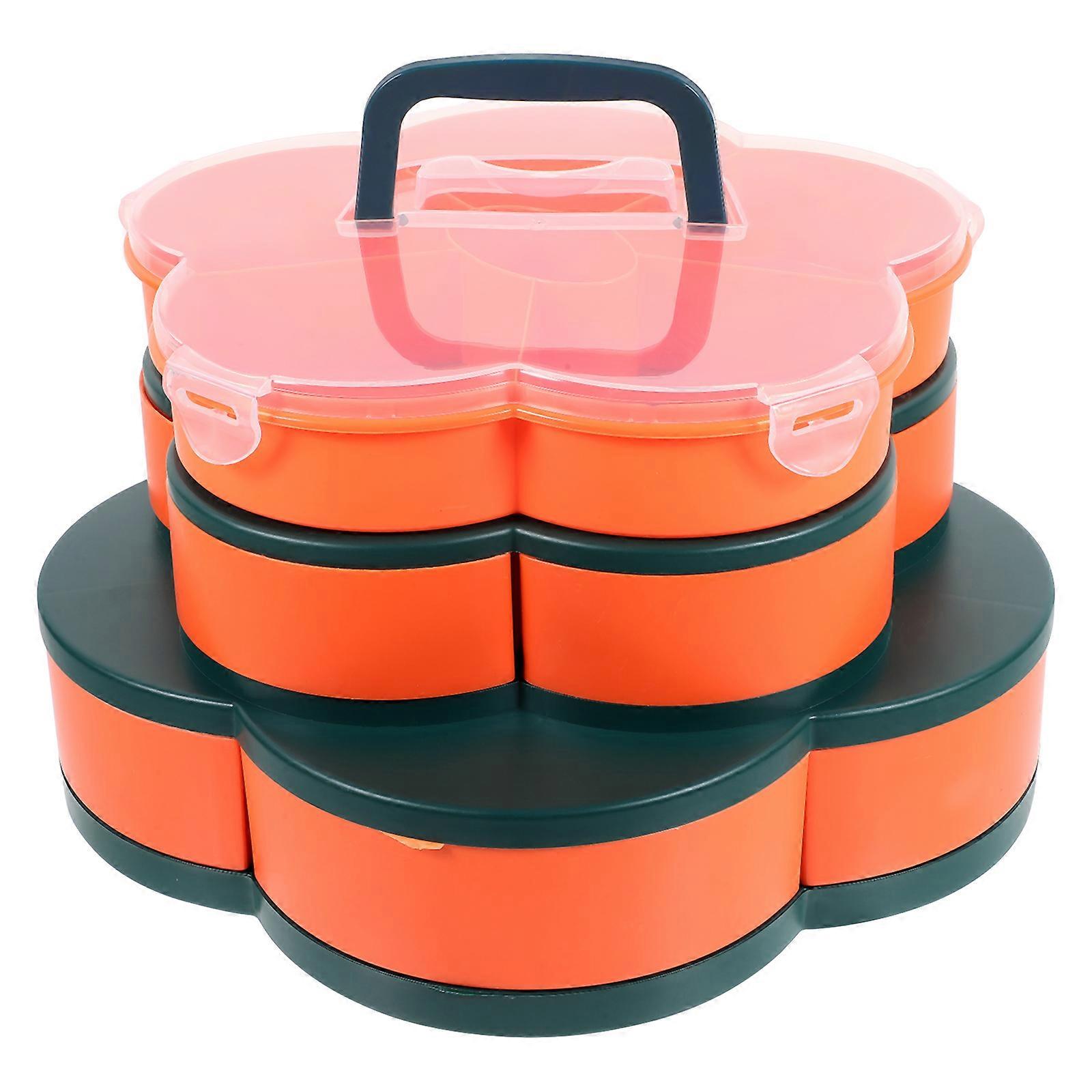 Snack Serving Tray for Storage Use 1Pcs Three-Layer Candy Box with Compartments
