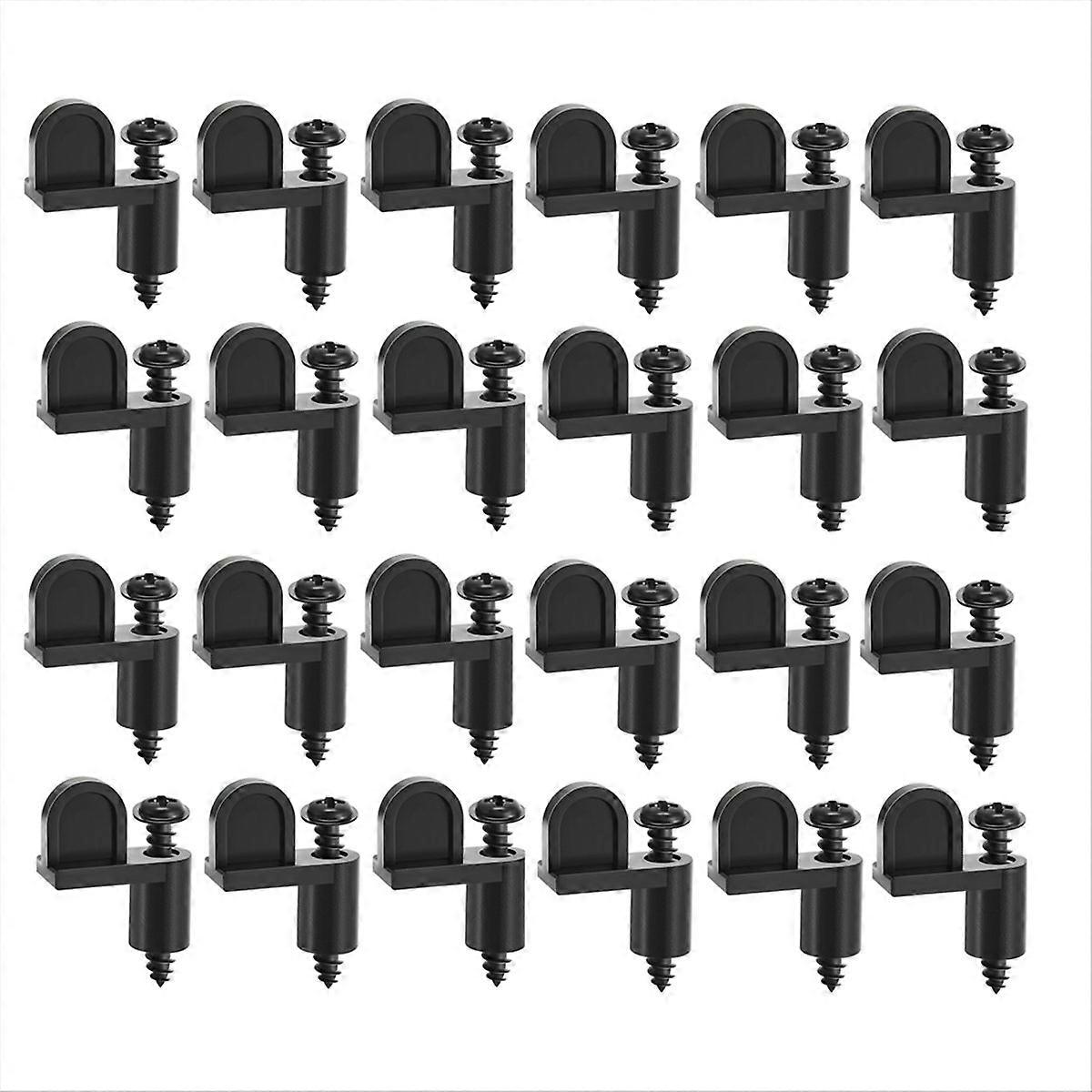 24 Pack 3/8inch Window Screen Clip with Screws Offset Window Clips