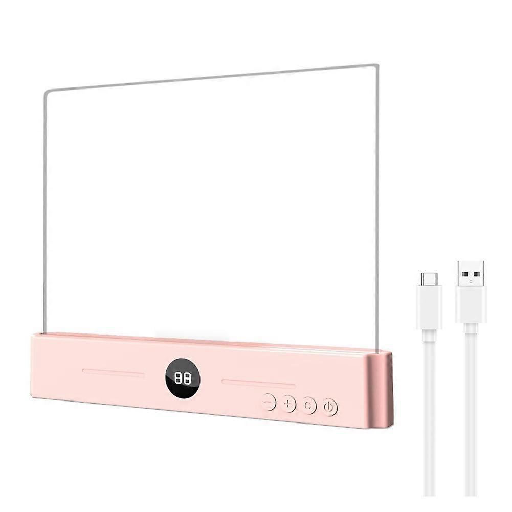 Flat Book Light Rechargeable Clear LED Smart Reading Light with Timer Dimmable Eye Protection for Bedside Travel Study C