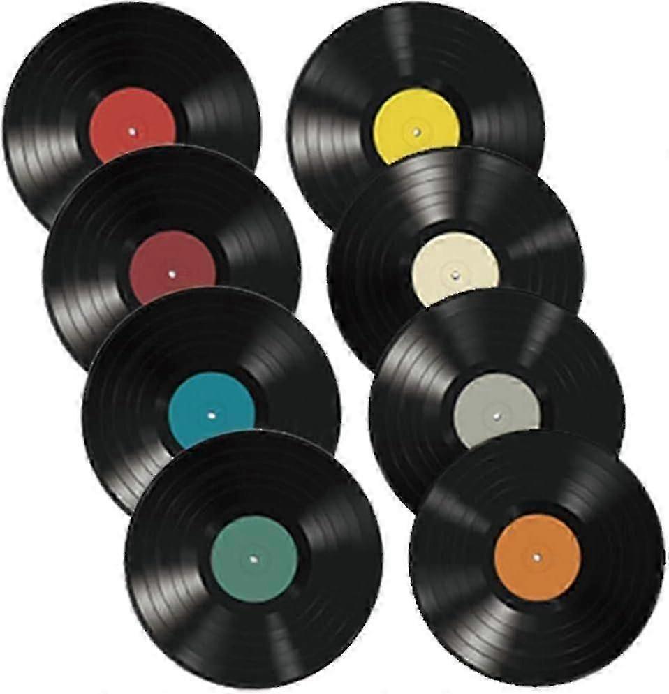 8 discos de vinil para decoração de parede