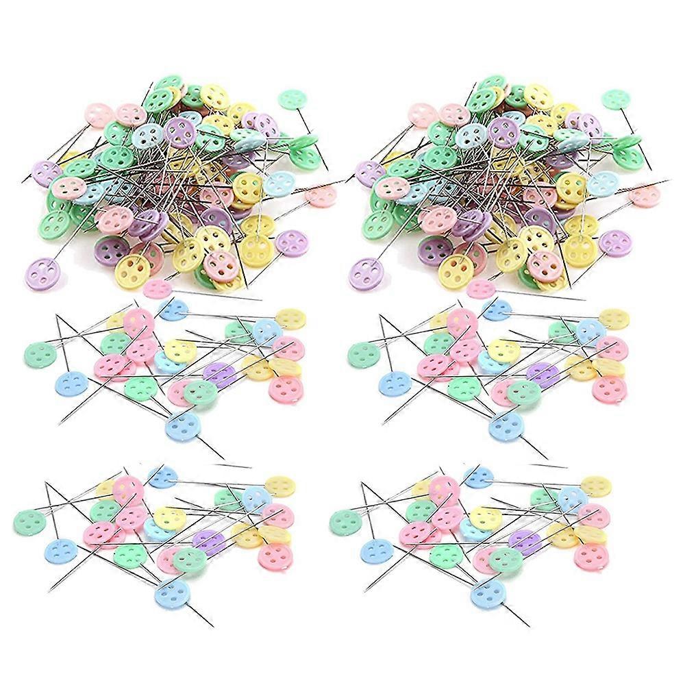 400 Pcs Flat Button Head Pins Sewing Patchwork Button Quilting Pins for Craft Fabric Projects Decor