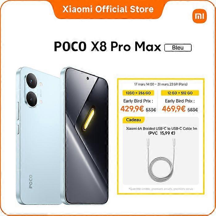 POCO X8 Pro Max 12+512 Blauw Processor Dimensity 9500s