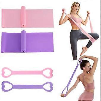 Resistance Bands, Figure 8 Resistance Band, 4 Pack - Latex-Free Exercise Bands for Home Gym, Strength Training & Physical Therapy | Yoga, Pilates, G