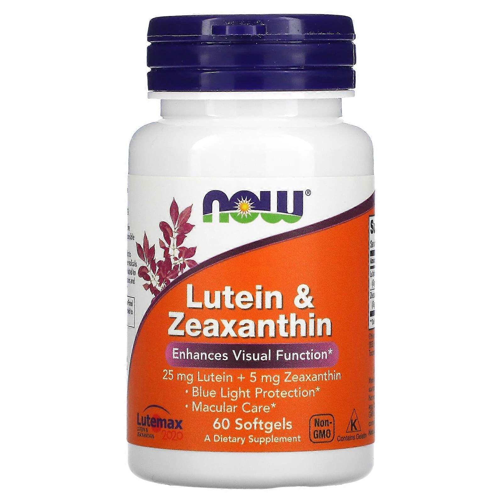 NOW Foods, luteina e zeaxantina, 60 softgels