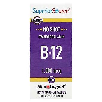 Fonte Superior, Cianocobalamina B12, 1.000 mcg, 100 Comprimidos