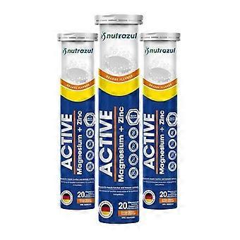 Nutrazul Active Magnesium And Zinc Orange Flavour Effervescent, 60 Tabs