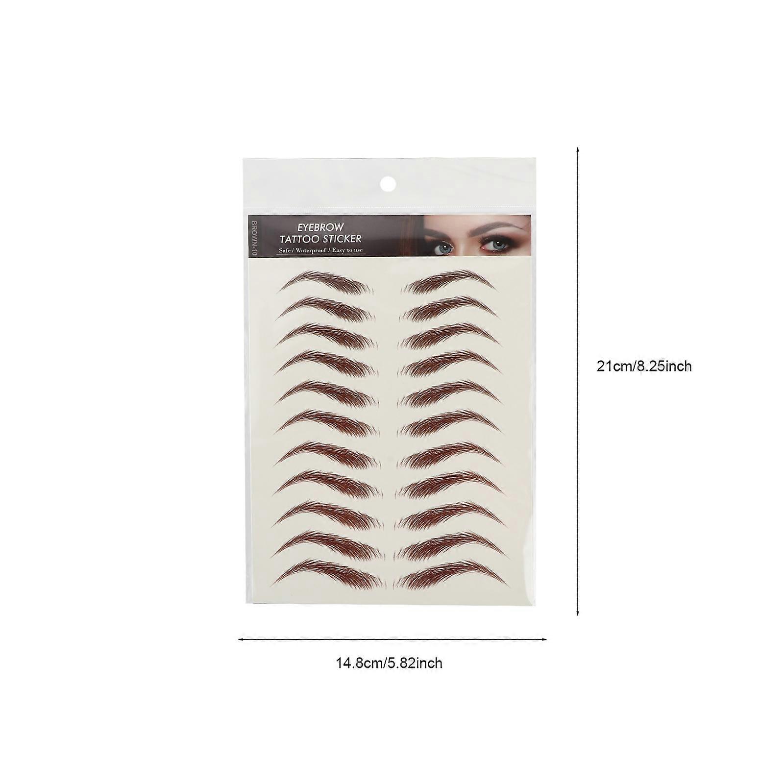 4 Sheets Eyebrows Sticker False Eyebrows Tattoos Temporary Eyebrows Tattoos