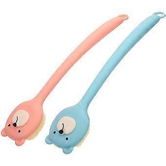 Shower Scrubber With Handle Deep Skin Cleansing For Men Women 14.93x3.14x1.97in 2Pcs