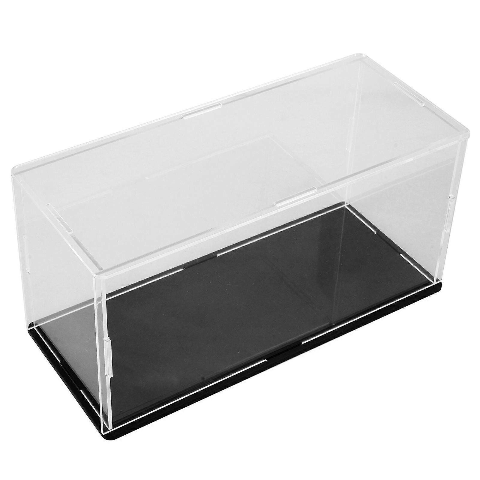 Clear Display Case Box for Mini Action Figures with 4Pcs Storage Boxes