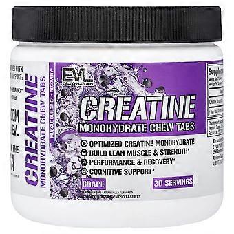 EVLution Nutrition, Creatine Monohydrate Chew Tabs, Grape, 90 Tablets