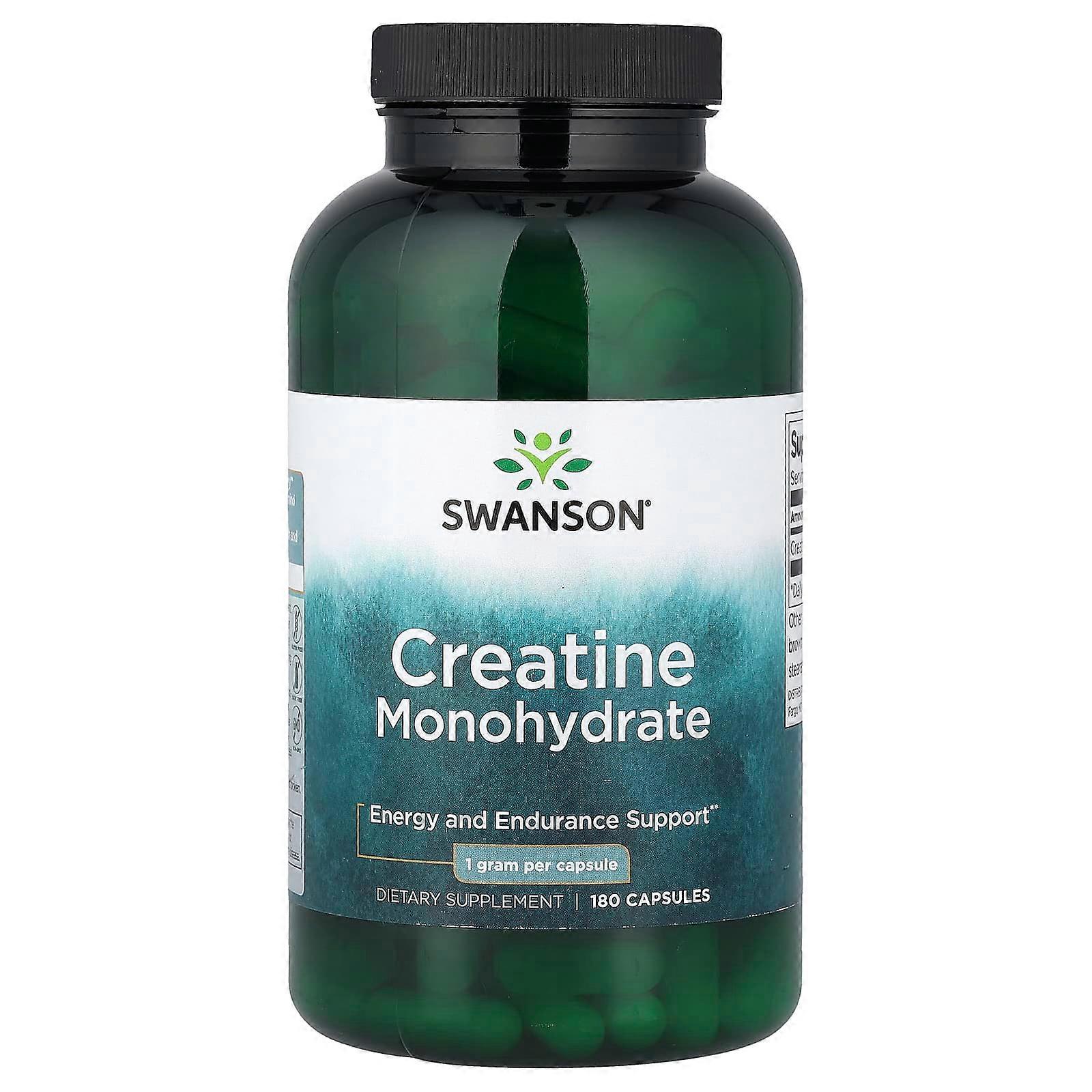 Swanson, Creatine Monohydrate, 1 g, 180 Capsules