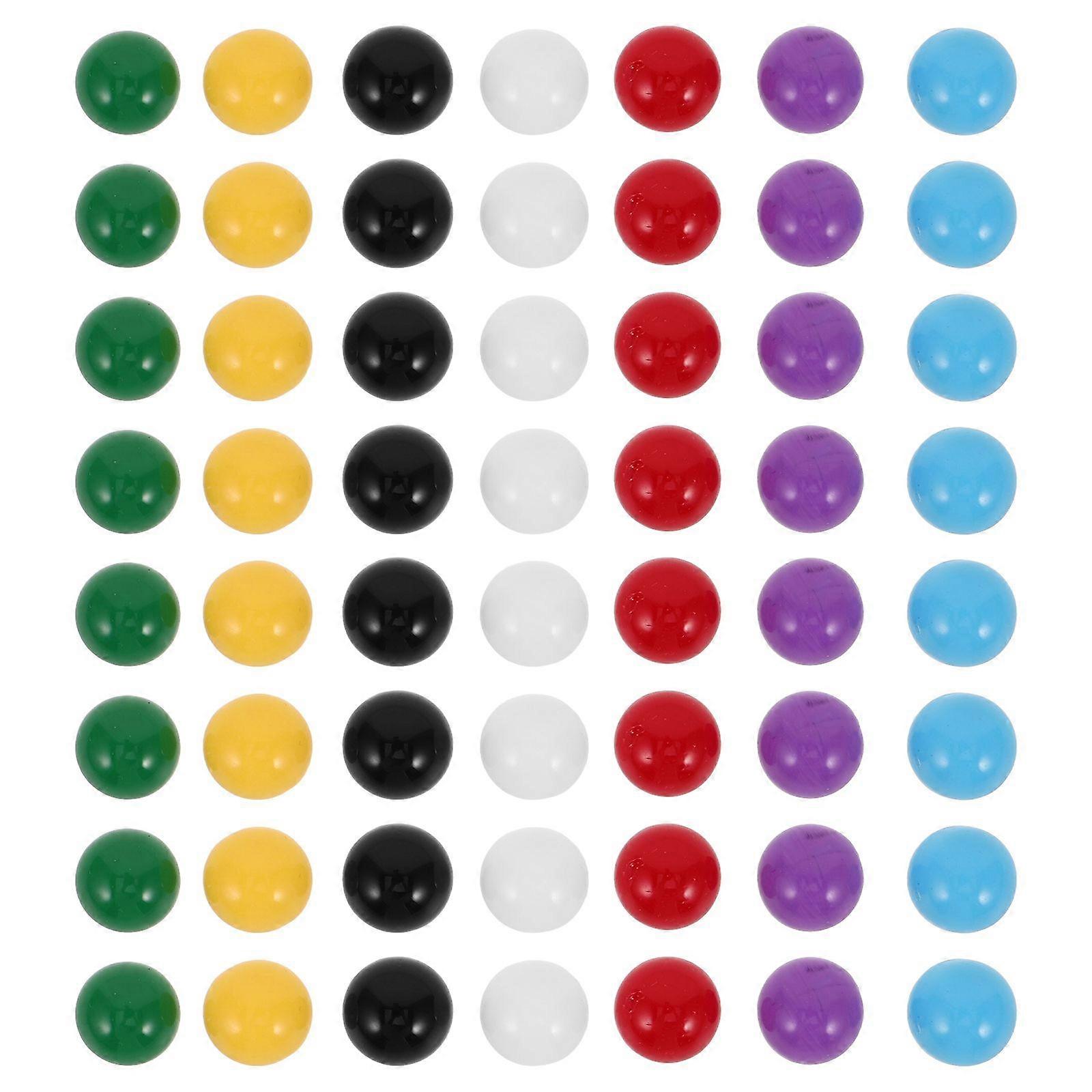 70pcs Chinese Checker Game Replacement Balls - 12mm Solid Color Plastic Marbles - Educational Math Balls for Math Learning Probability Teaching Tools