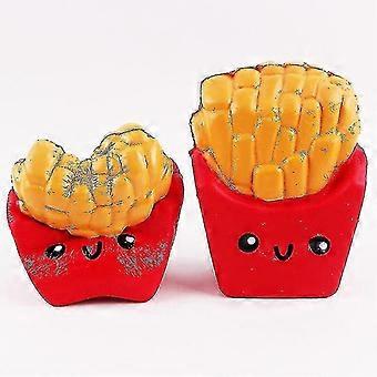 Fries Chips Toy Kawaii Food Soft Squeeze Boy Girl Toy As Kitchen Party Favor Gift Stress Relief Kid's Toys Banmo