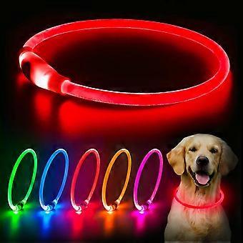 USB Rechargeable LED Necklace Lighted up Safety Bracelet Glowing Necklace Glow in The Dark Super Bright for Party Favors Christmas Concerts Birthday O
