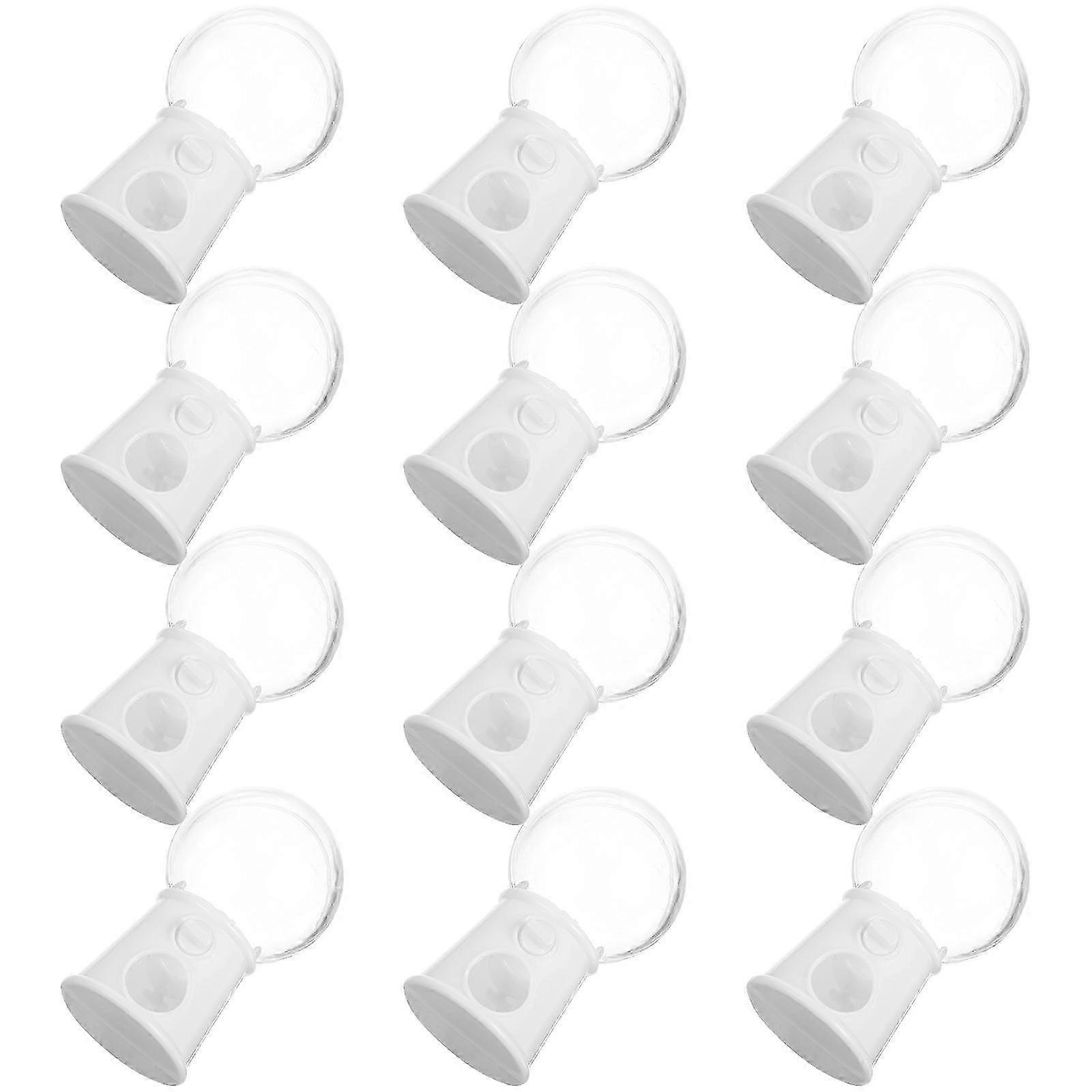 Mini Gumball Machine Creative Candy Dispenser for Cake Decor 12Pcs