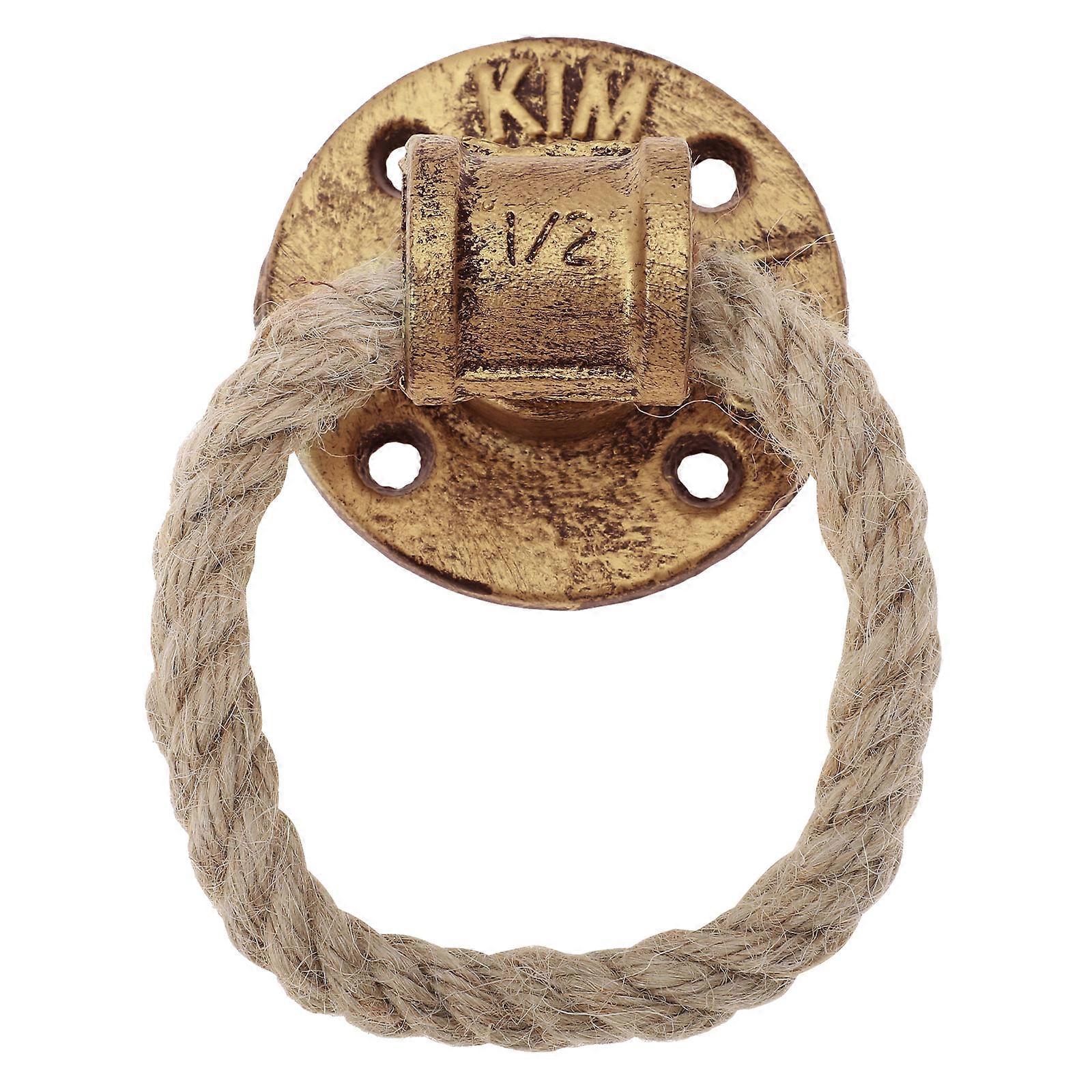 Rustic Rope Pull Handle Drop Ring Drawer Pull Knob Cupboard Door Handle