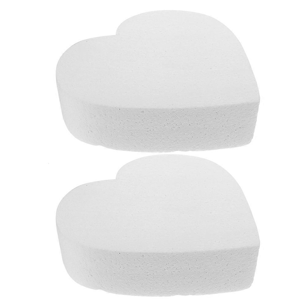 Heart Foam Egg Cake Model Cake Dummy for Decorating 2Pcs