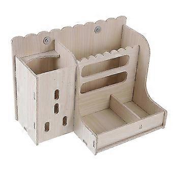 Heufuttertrog aus Holz, Grashalter für die Kaninchenfütterung