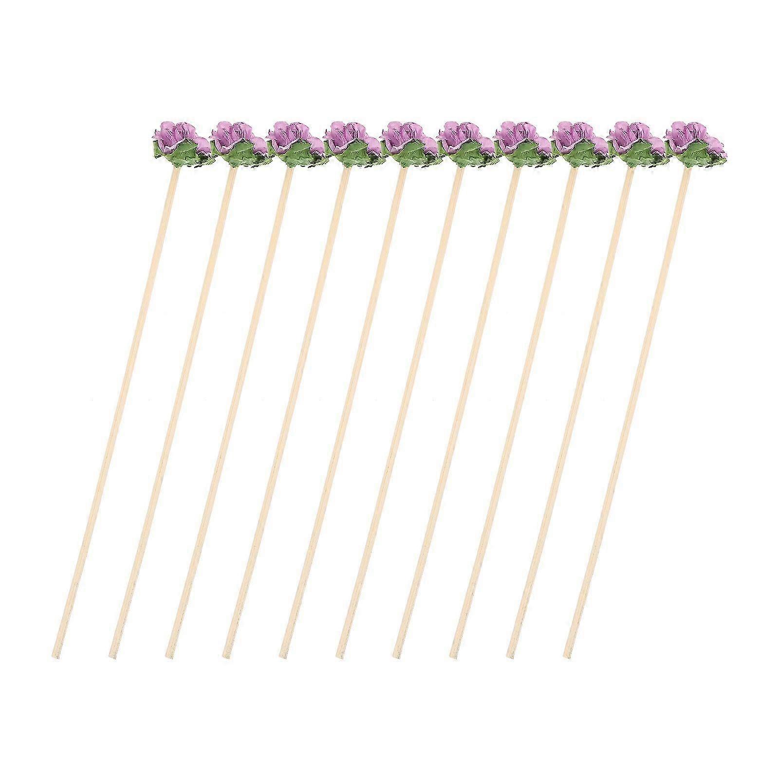 10Pcs Purple Rattan Diffuser Sticks for Aroma Diffusion