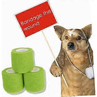 Detta 3-pack självhäftande elastiska skyddsbandage för husdjur är andningsbara och självhäftande, lindas runt fotleden och ger stöd, gör ...
