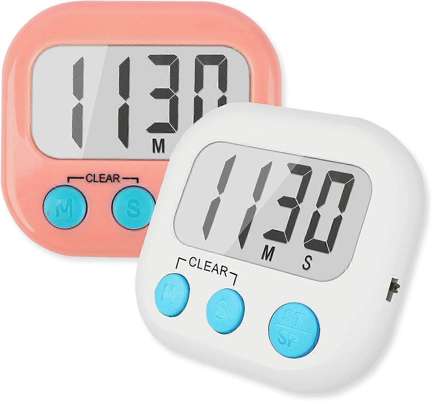 Lærer Barn Klasserom Timer Stor Magnetisk Talltimer 2-Pakning