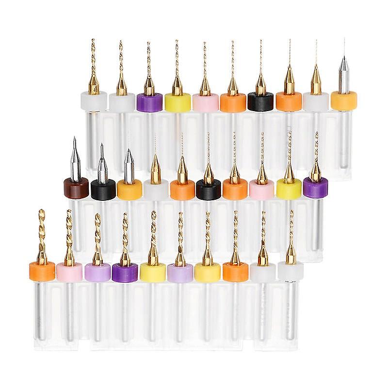 10Pcs Titanium Coated Tungsten Carbide Micro Pcb Drill Bits Set For Pcb Circuit Board