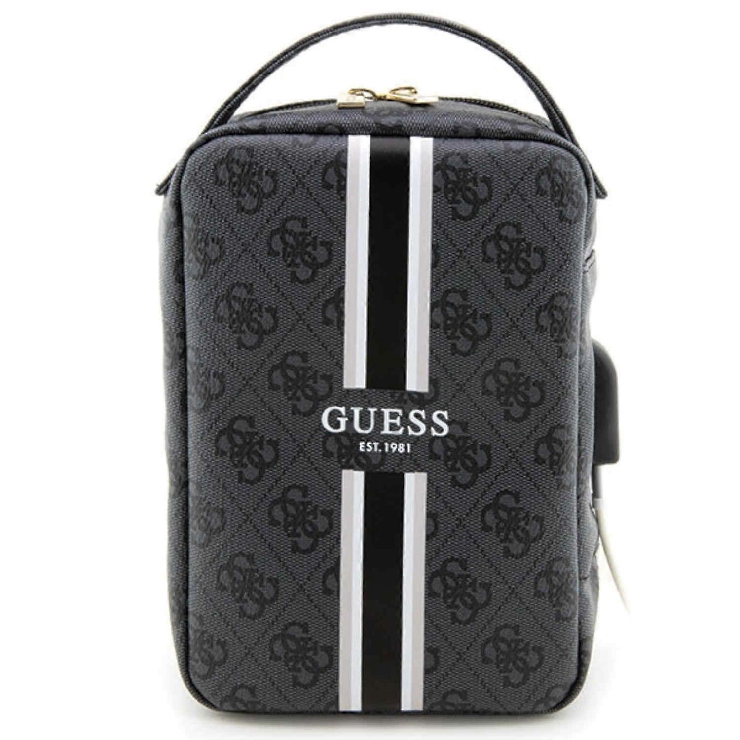 Guess Universal Bag Tote Bag Shoulder Bag 4G Printed Stripes Black