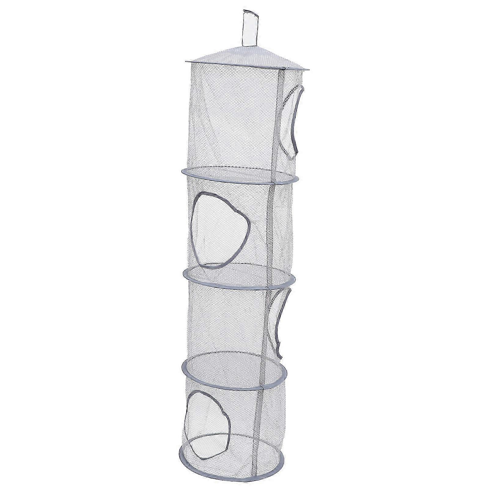 Multi-Functional Hanging Net Organizer compatible with Storage 4-Layer Drying Net