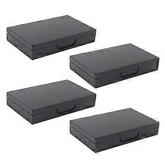 4pcs Empty Eyeshadow Palette, Durable Makeup Organizer for Travel, DIY Customization, Black Case