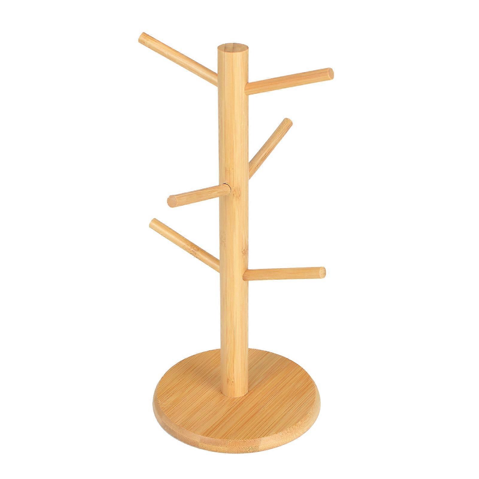 Bamboo Mug Tree Stand for Kitchen Counter Storage