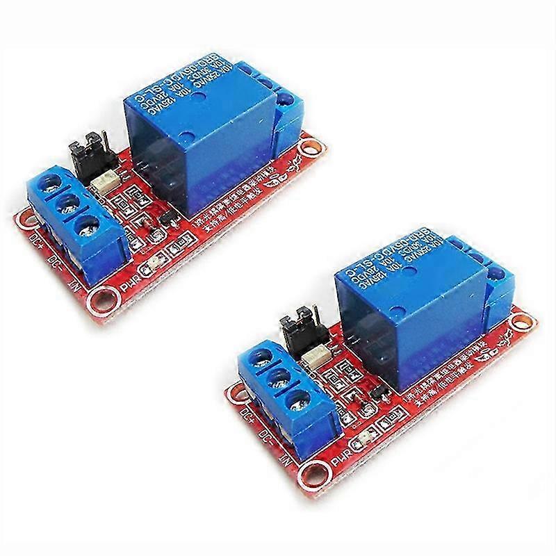 2Pcs 5V One Channel Relay Module Relay Switch with Optocoupler Isolation Support High Low Level Trig