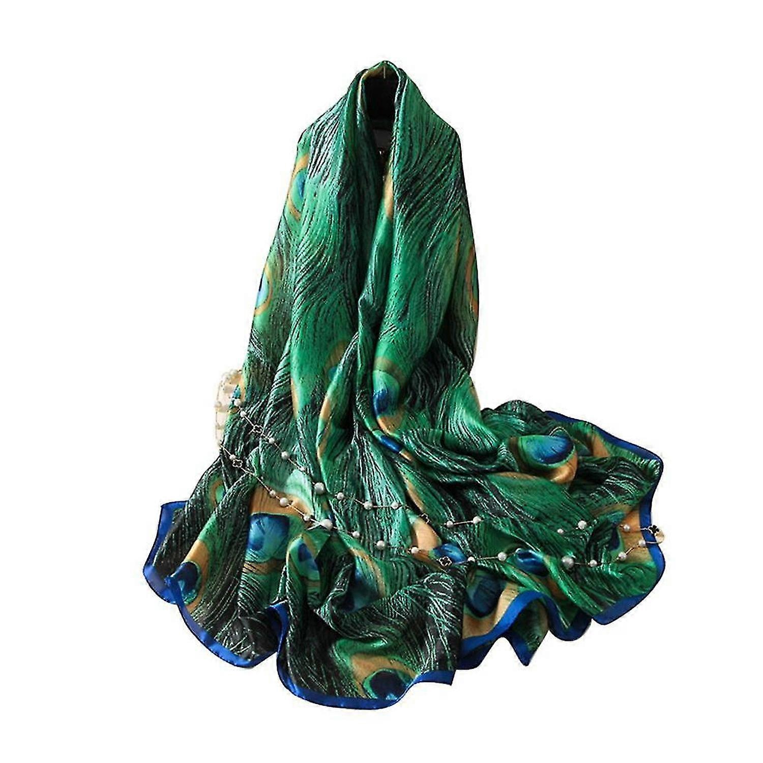 Moda Pavone Piume Sciarpe Beach Travel Scialle