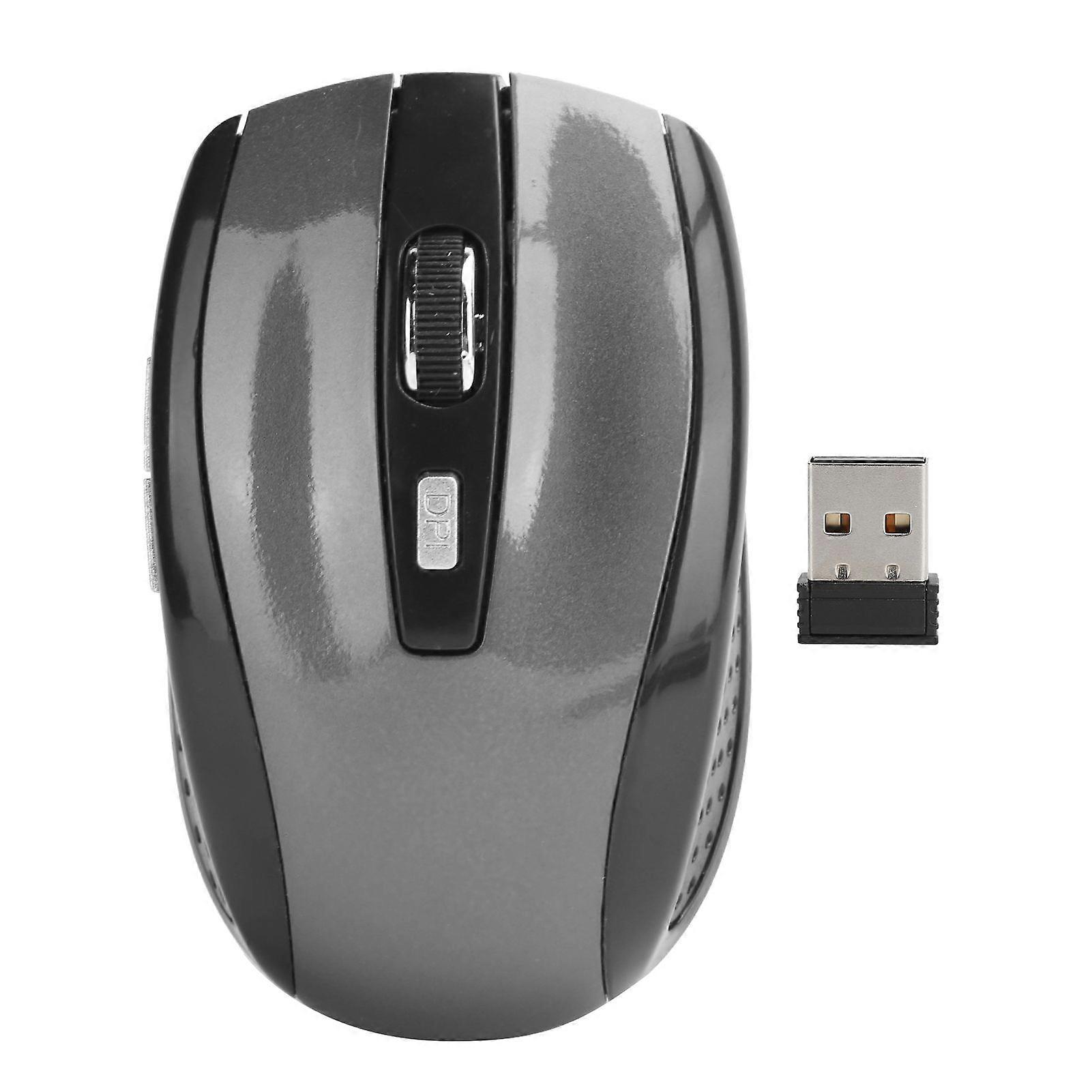 Wireless Mouse Notebook Computer Optical Gaming Accessories with Adjustable DPI 250HzGray
