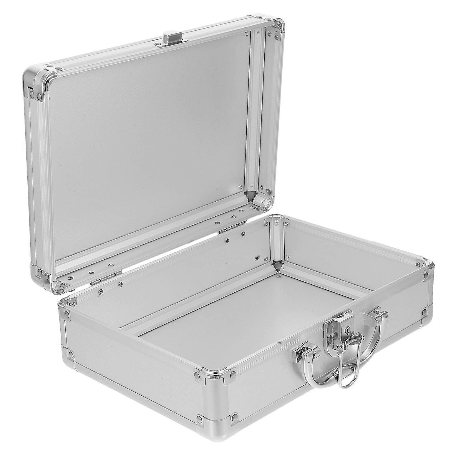 Mallette de poche en alliage d'aluminium pour le rangement, robuste et rigide.