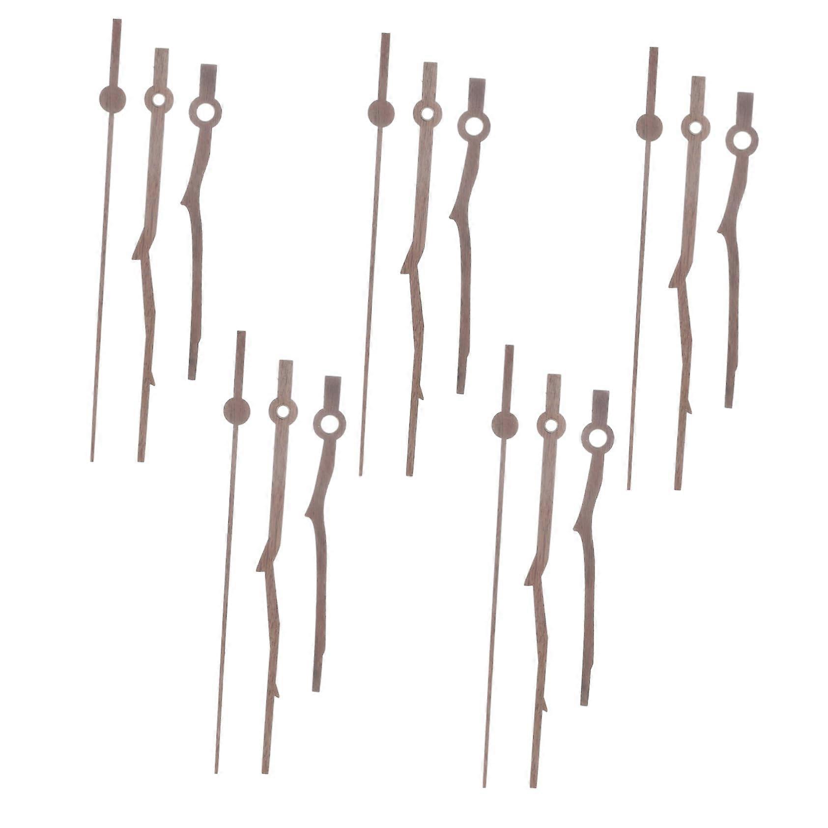 Wooden Clock Hands Replacement Set 5 Pcs Black Walnut for DIY Wall Clock