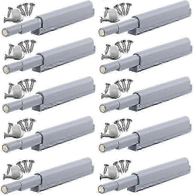 10pcs Magnetic Touch Catch compatible with Kitchen Cabinets Doors Easy Mounting Hardware