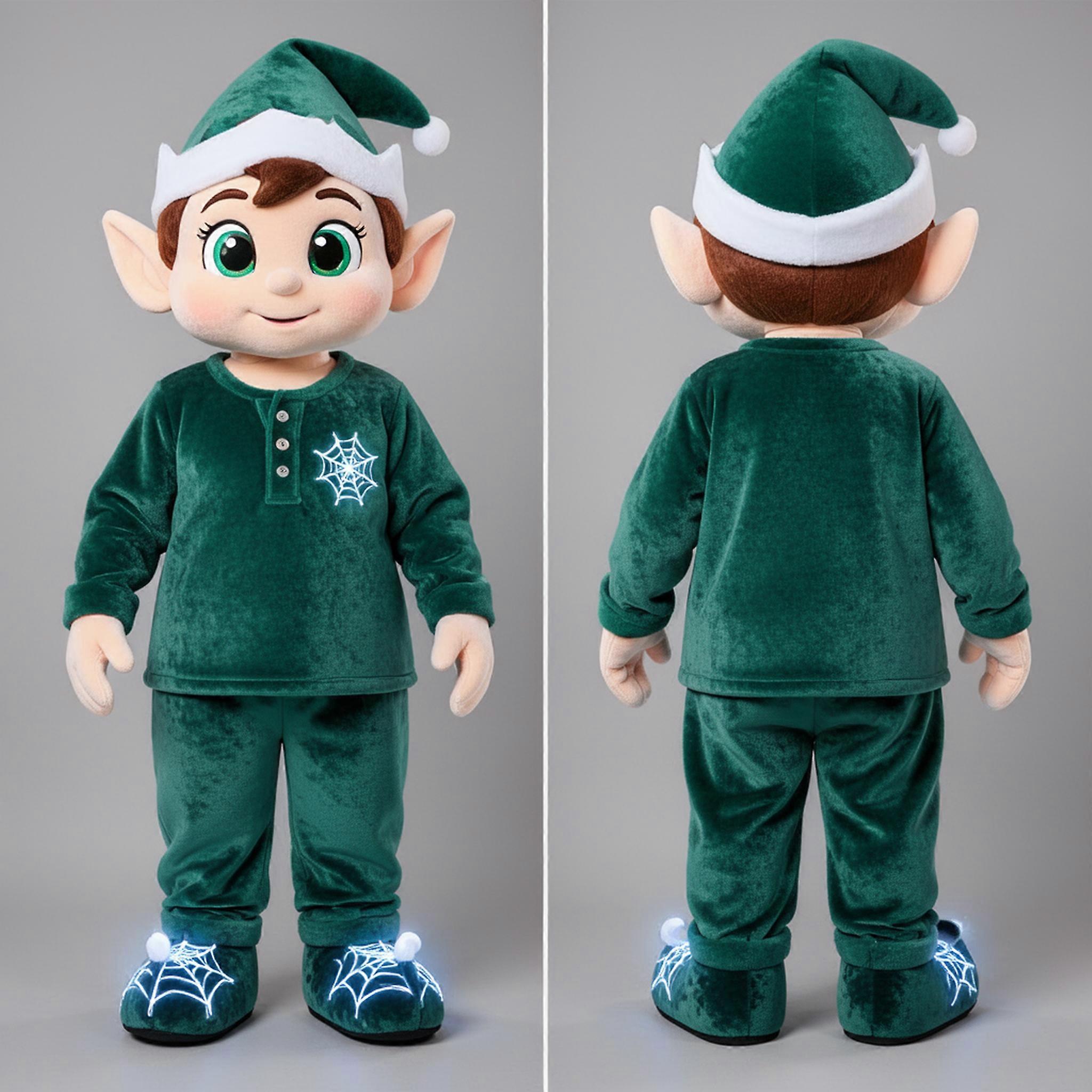MASTICOT Teal Green Cheerful Elf Mascot