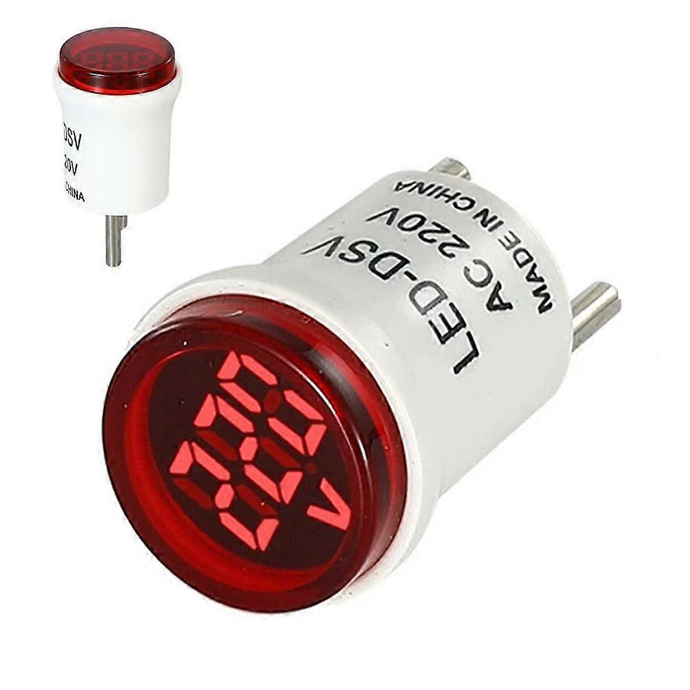 Digital AC Voltmeter - Bright LED Panel Indicator for Electrical Control Cabinets