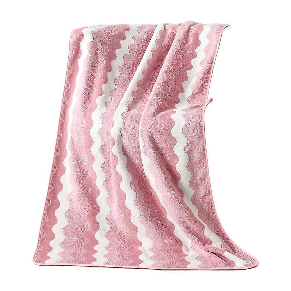 Wave Pattern Bath Towel - Quick Absorbing Fast Drying Soft Face Towel for Home