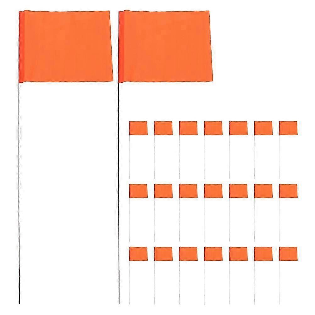 Orange Marker Flags Ground Marker Flags for Yard Use 25Pcs Set