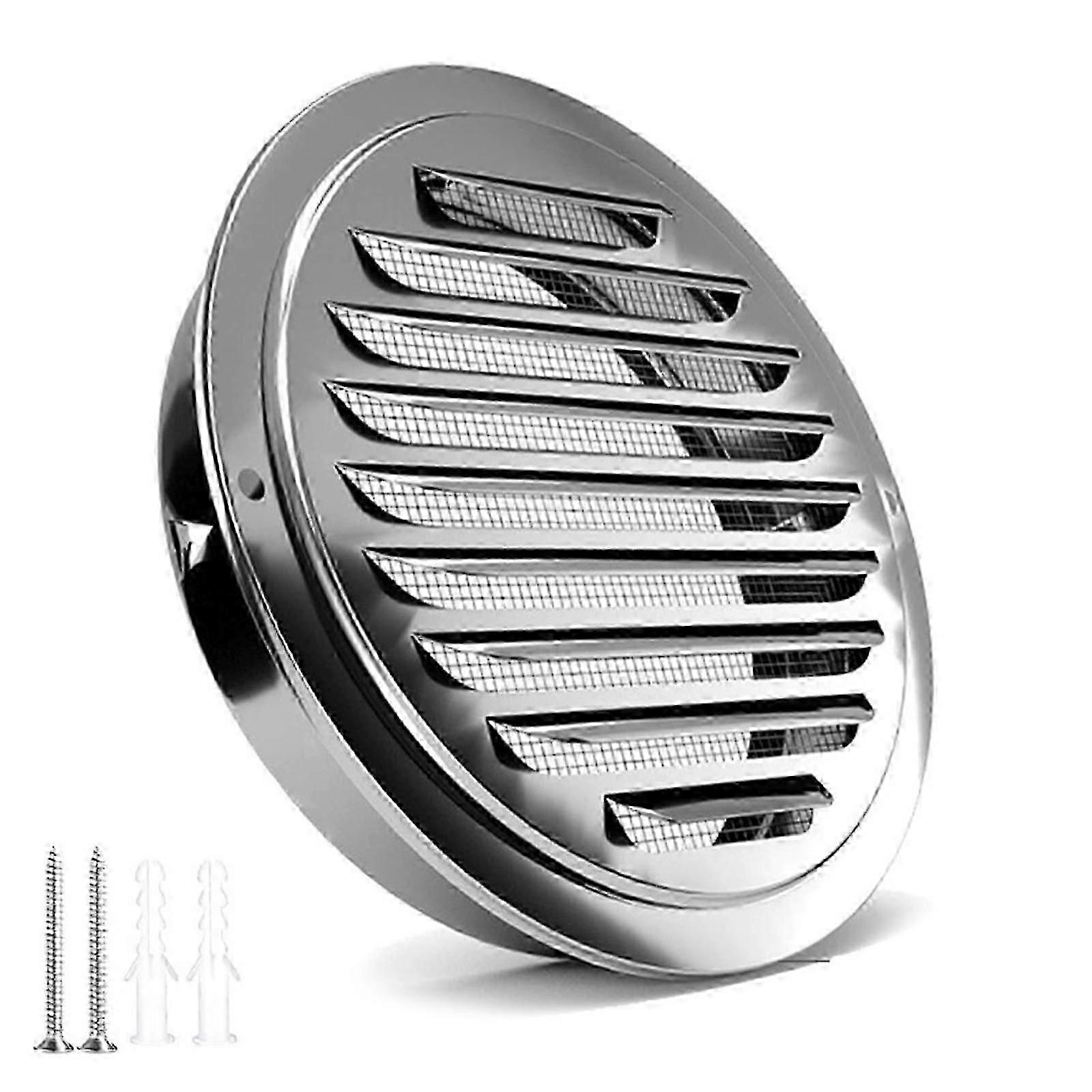 Practical Sturdy Stainless Steel Round Wall Vent with Fine Designs compatible with Efficient