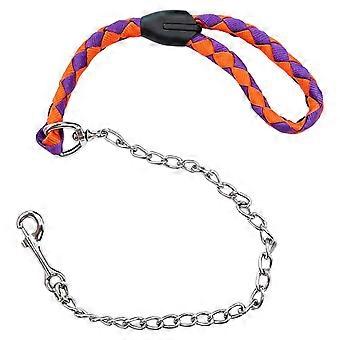 Corde à mousqueton avec chaîne, corde de contention en nylon tressé pour le contrôle courant des chevaux à l'écurie, le travail en écurie et pour retenir les mandarines.